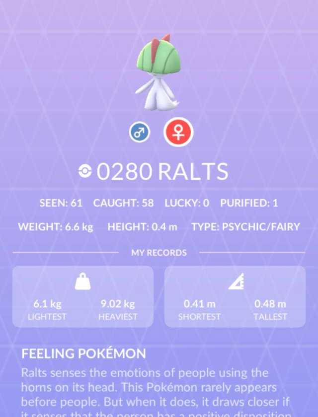 Pokédex page of Rialts.