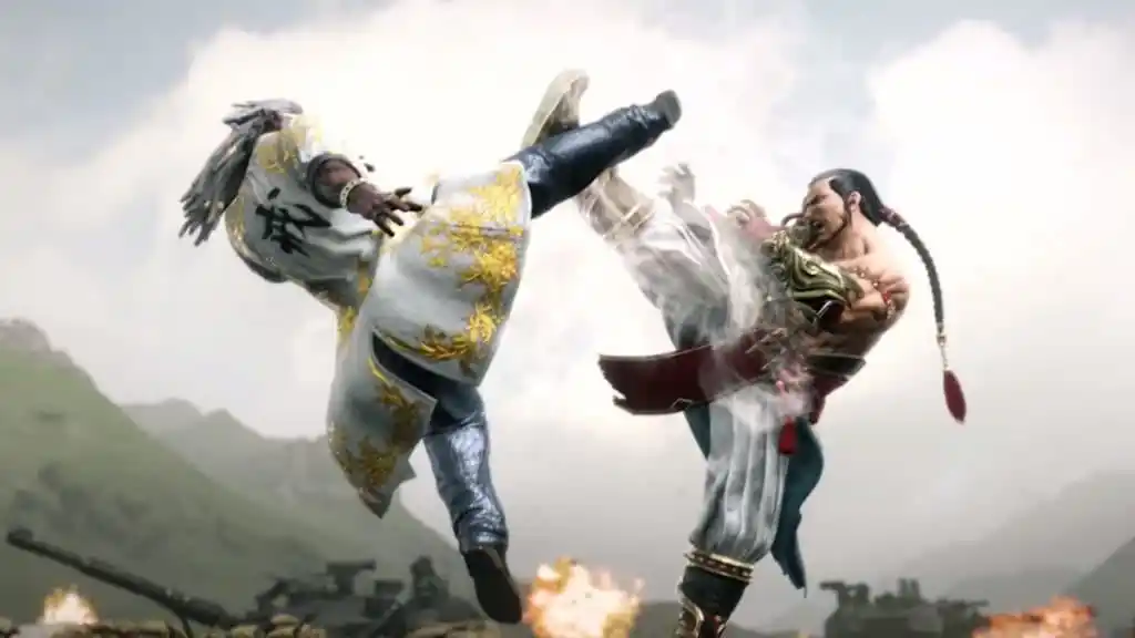 Leroy and Feng matching kicks in Tekken 8.