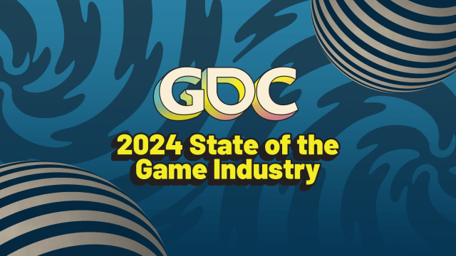 The logo of GDC with a blue background.