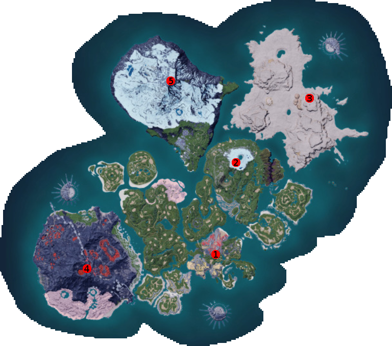 Full Palworld map: All regions and key locations - Dot Esports