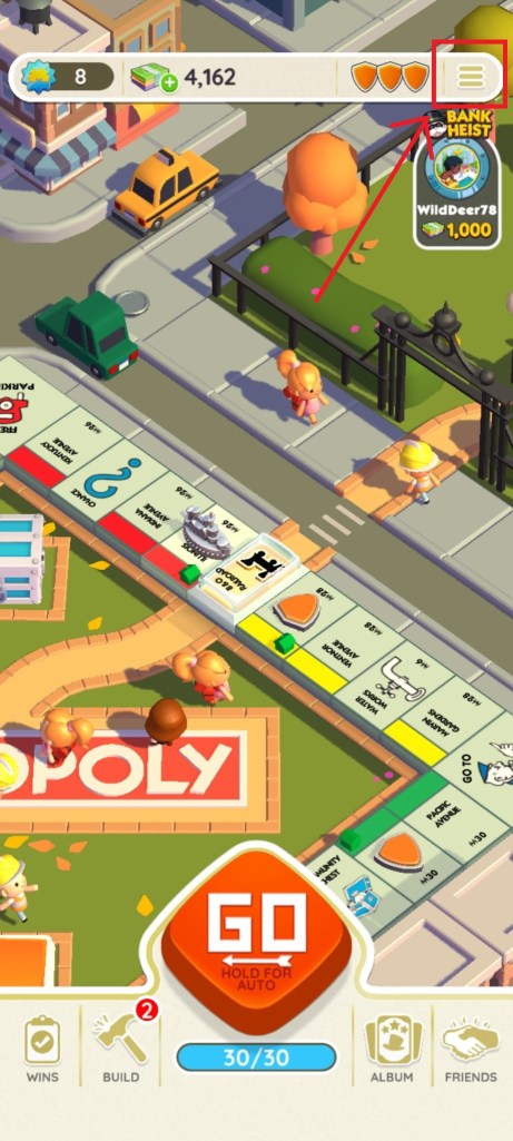 How to change your name in Monopoly GO