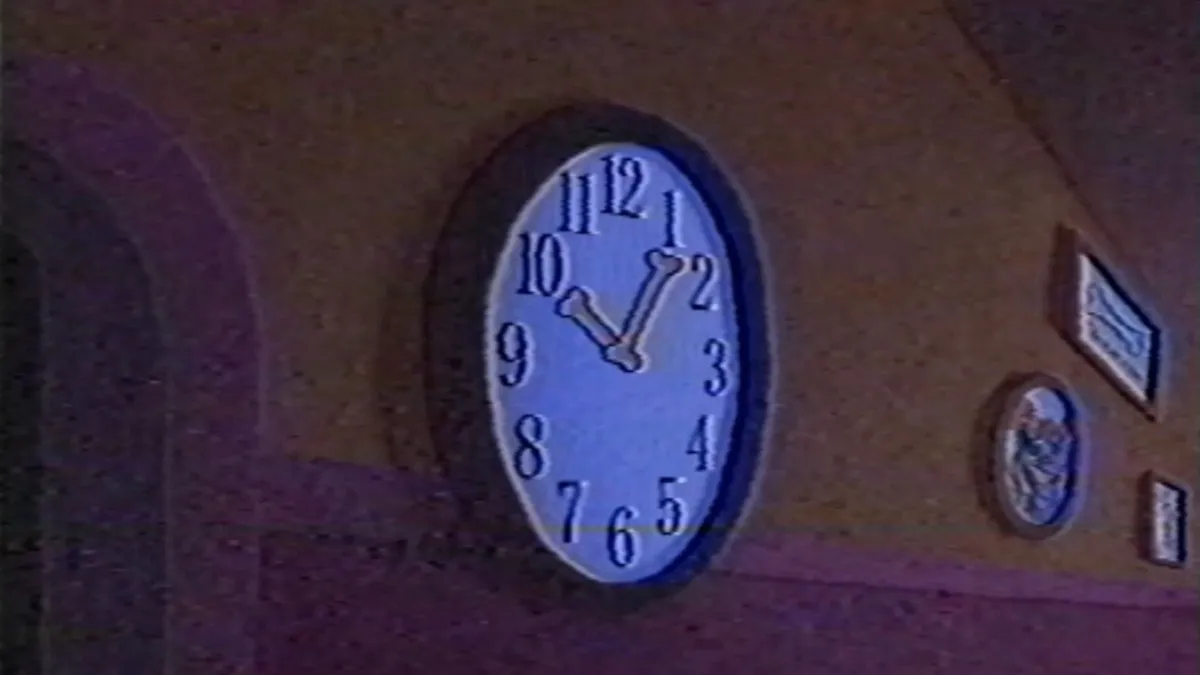 Clock in Smiling Critters' house for Poppy Playtime Chapter 3 opening cutscene
