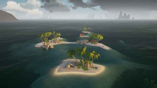 Bird's eye view of the uncharted island