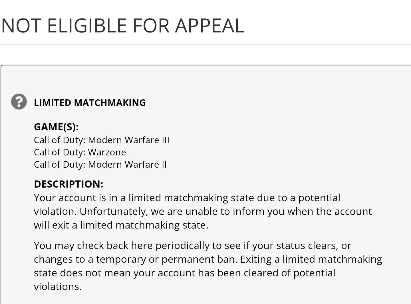 What is a ‘shadow ban’ in MW3 and Warzone? ‘Limited Matchmaking’ explained