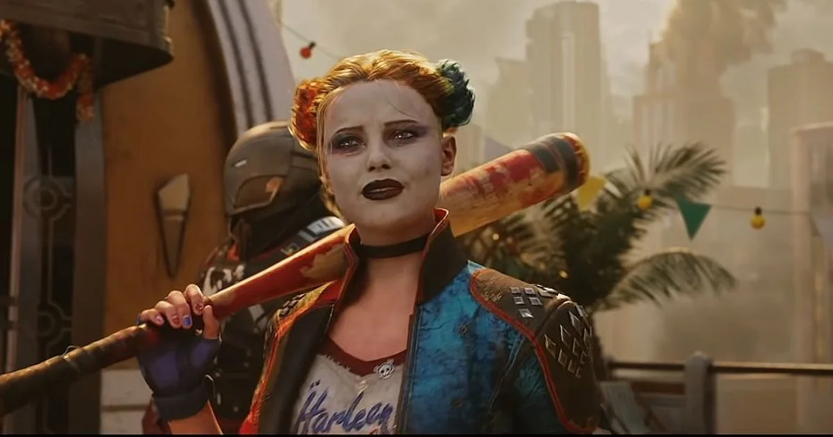A screenshot of Harley Quinn from the Suicide Squad: Kill the Justice League trailer