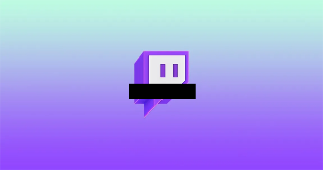 Twitch logo with black censor bar
