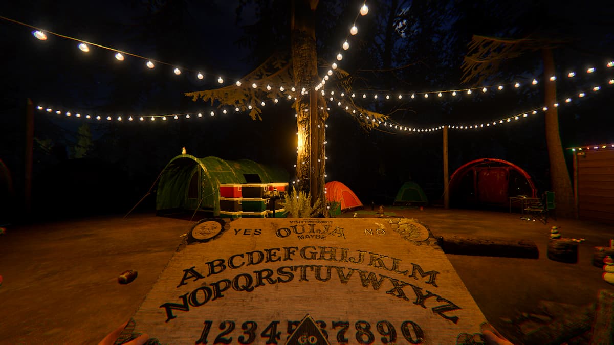 A Ouija Board being used at Camp Woodwind.