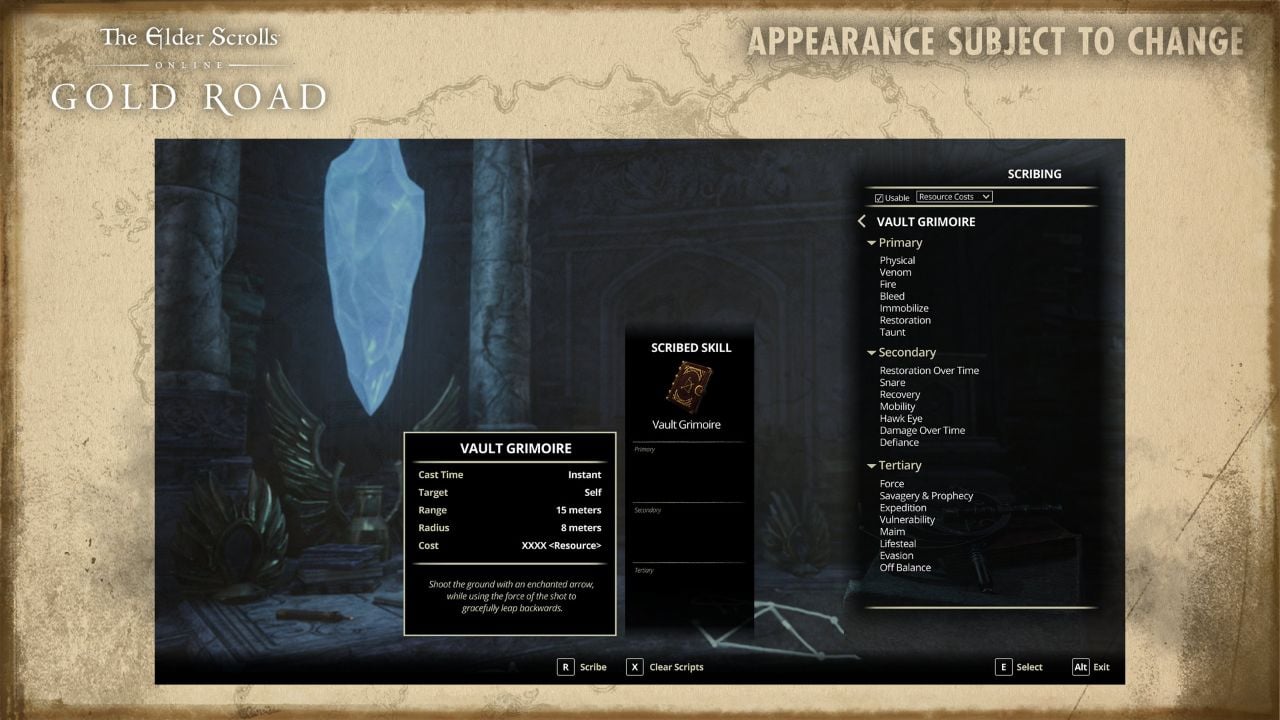 The Grimoire for Scribing and all scripts in ESO Gold Road