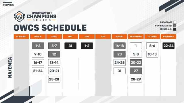 OWCS Stage 1 NA schedule