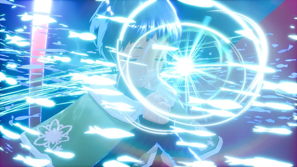 An image of Fuuka using her Theurgy skill in Persona 3 Reload.