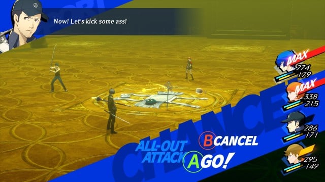 Terminal Table ready for an All-Out Attack in Persona 3 Reload