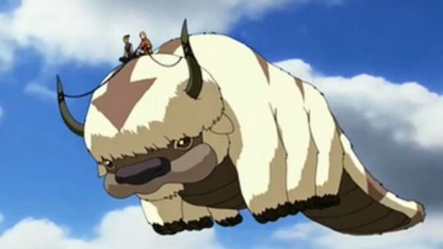 Appa carrying Aang in Avatar the Last Airbender