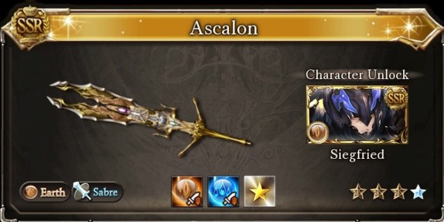 Icon image showing the  Ascalon in Granblue Fantasy Relink
