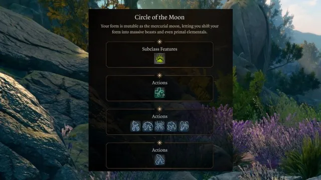 Best BG3 Druid Subclasses Ranked   Baldurs Gate 3 Initial Circle Of The Moon Options 