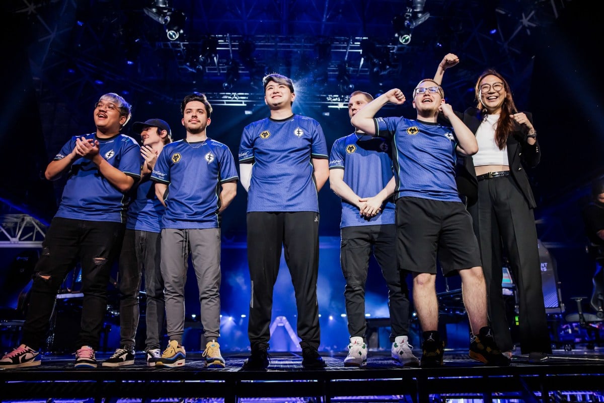 Evil Geniuses poses after victory against Paper Rex at VALORANT Masters Tokyo 2023