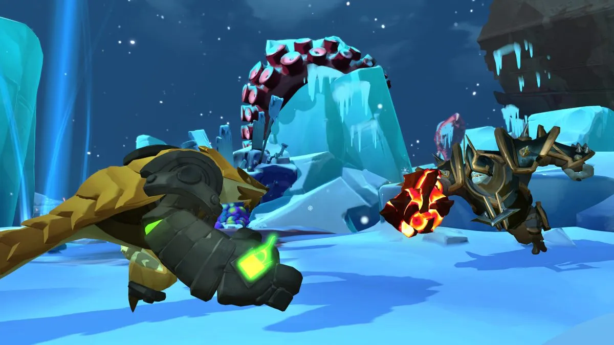 Characters in Gigantic: Rampage Edition square off