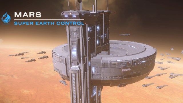 Mars space station near Super Earth in Helldivers 2
