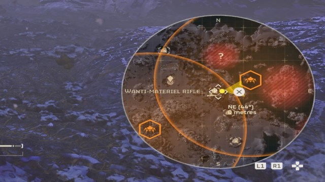 Helldivers 2 mini-map showing places of interest