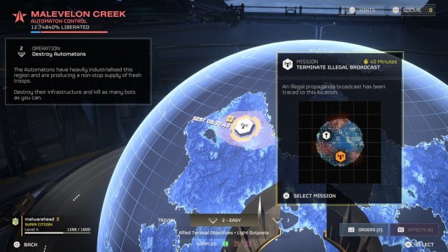 Illegal Broadcast mission summary in Helldivers 2