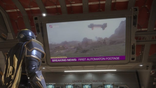 First recorded footage of Automaton on the Destroyer monitor in Helldivers 2