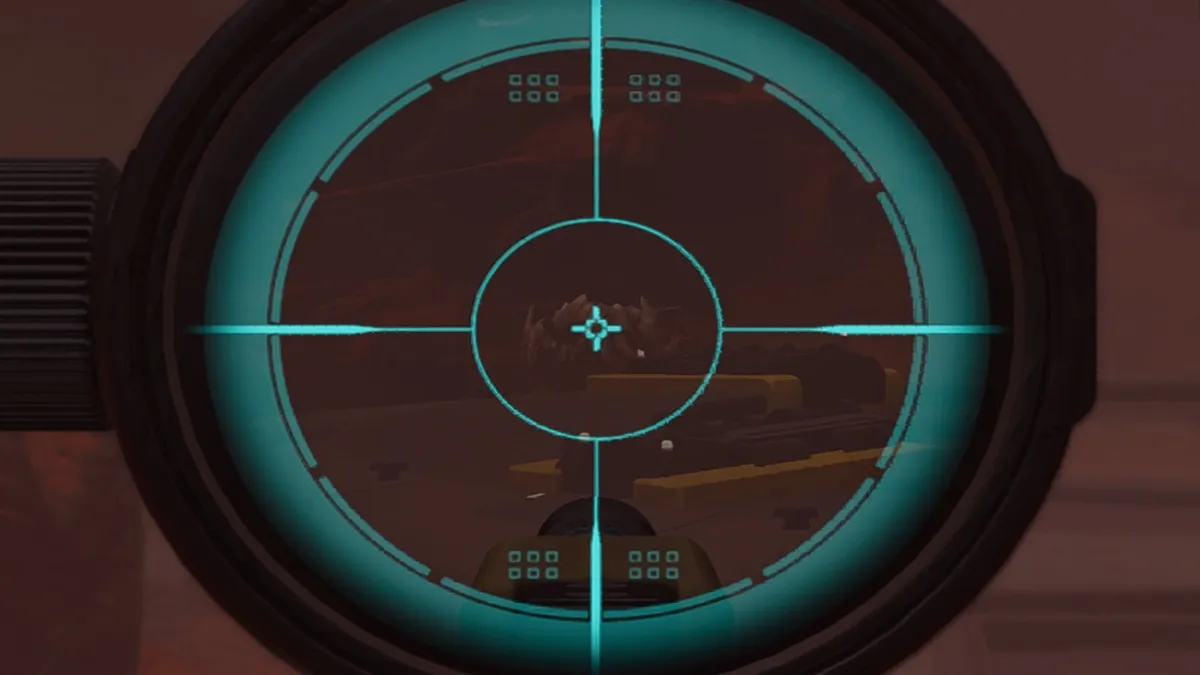 Anti-Material Rifle scoped in, in Helldivers 2