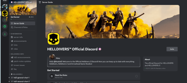 Helldivers 2 official discord
