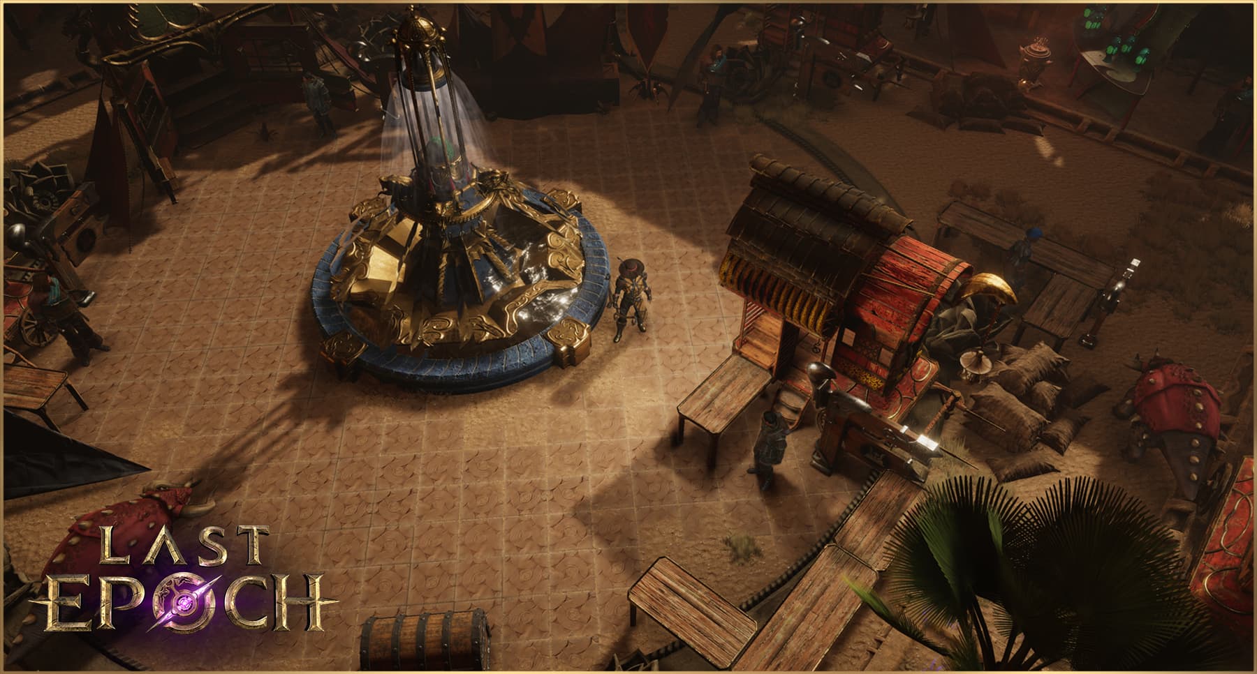 A promotional image of Merchant's Guild Bazaar from The Last Epoch.
