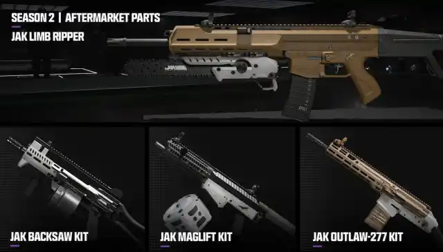 Season two aftermarket parts in MW3