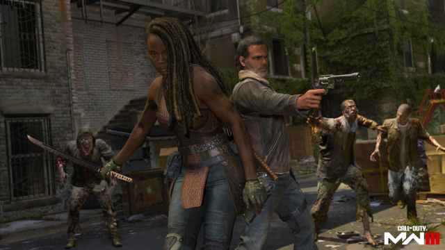 Rick and Michonne from The Walking Dead in MW3.