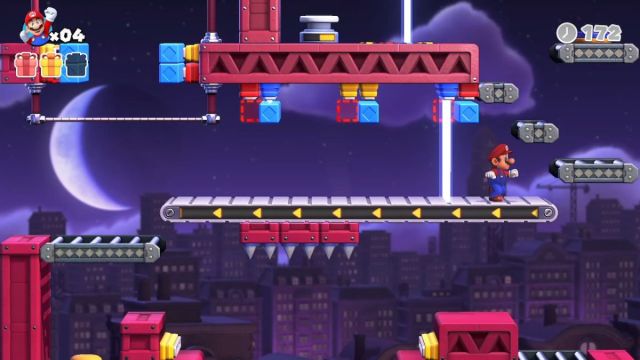 Mario on a conveyor belt