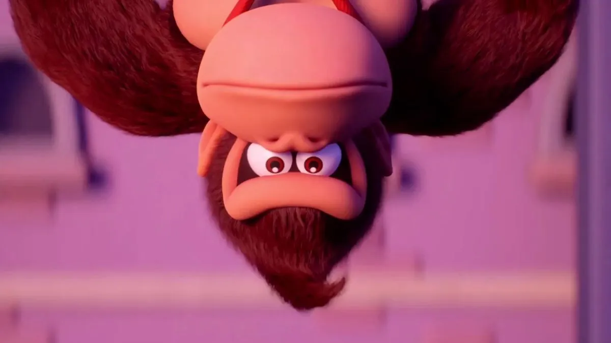 Donkey Kong falling headfirst