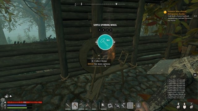 Spinning Wheel inside a shelter in Nightingale