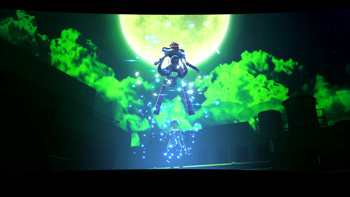 An image of the protagonist summoning Orpheus in Persona 3 Reload.