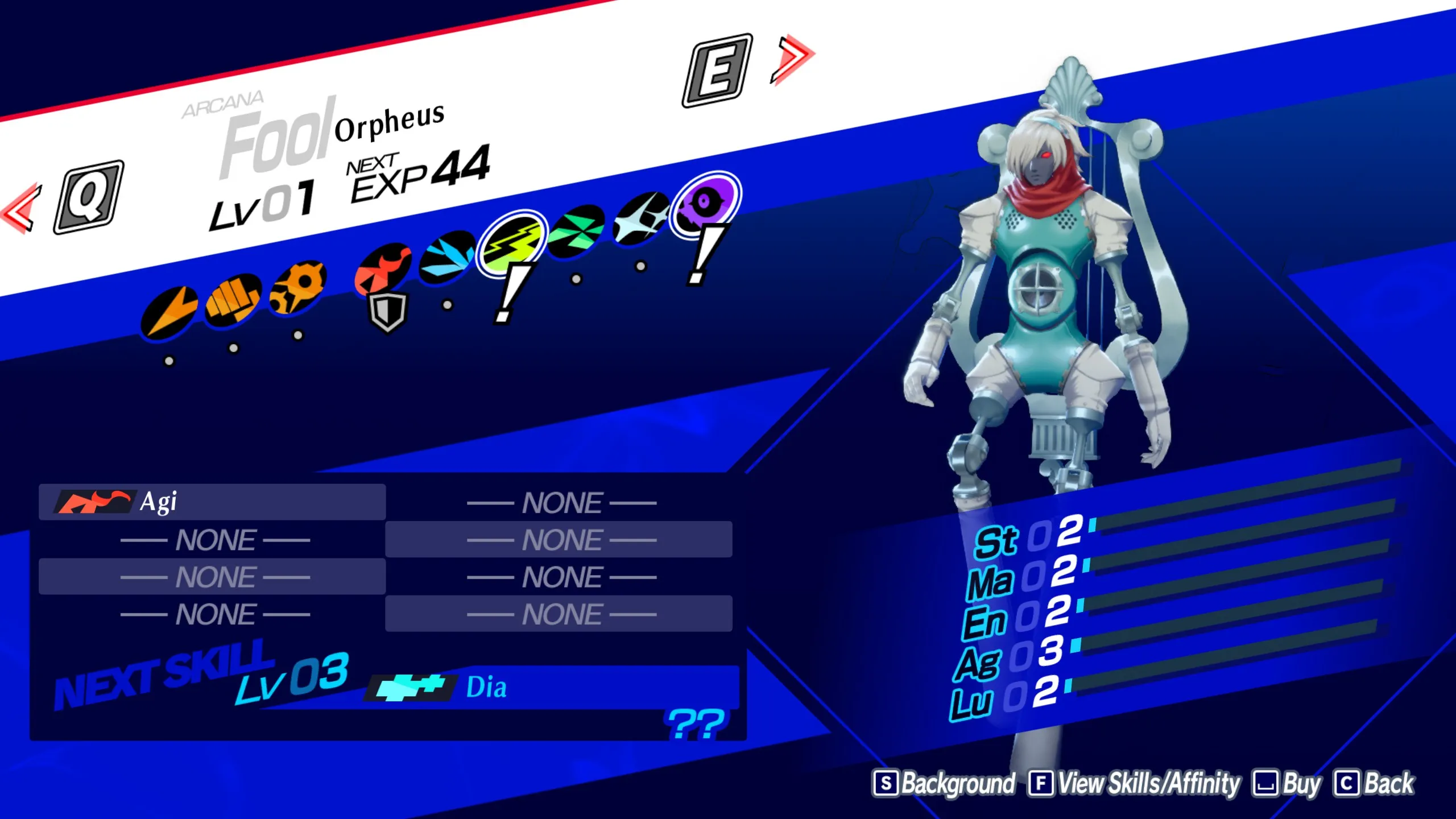 An image showcasing the Fool Arcana in Persona 3 Reload.