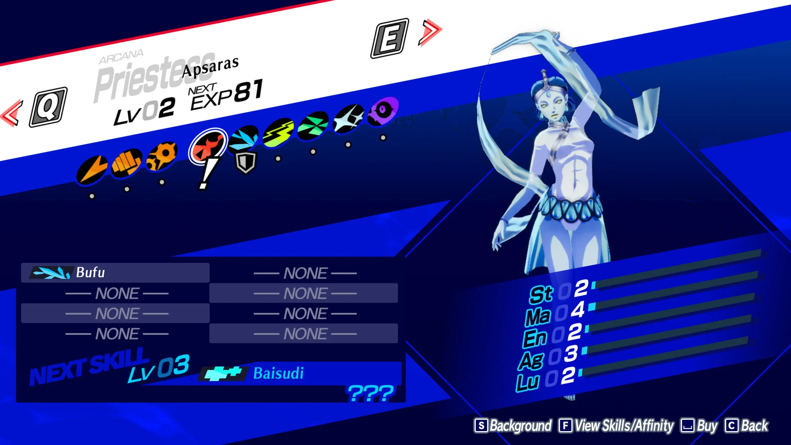 An image showcasing the Priestess Arcana in Persona 3 Reload.