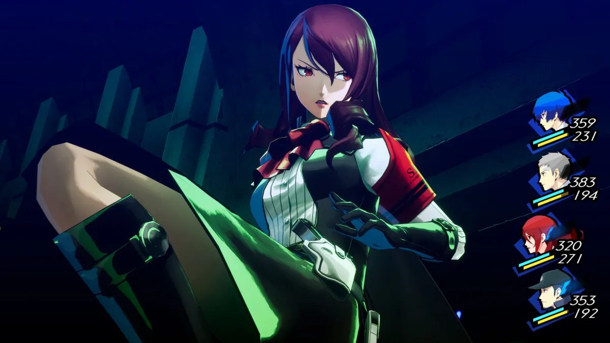 A Persona 3 Reload promotional image showing the character Mitsuru