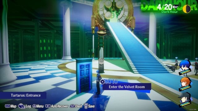 Velvet room on ground one in Tarturus tower in Persona 3 Reload