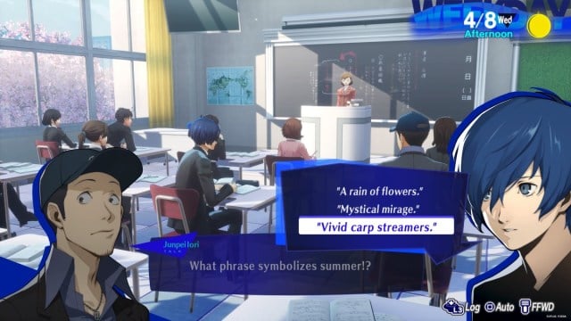 The leader helping Junpei in class