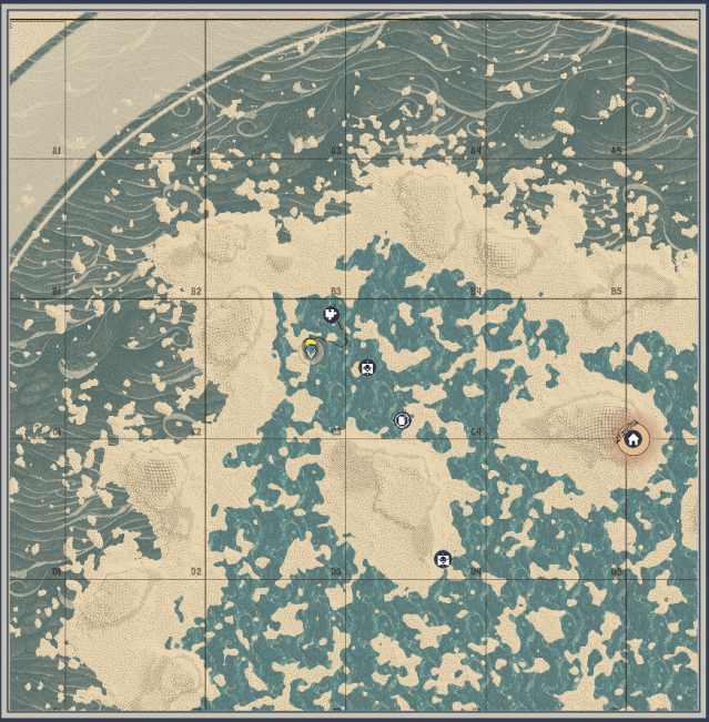 Puzzle Cores minimap in Nightingale.