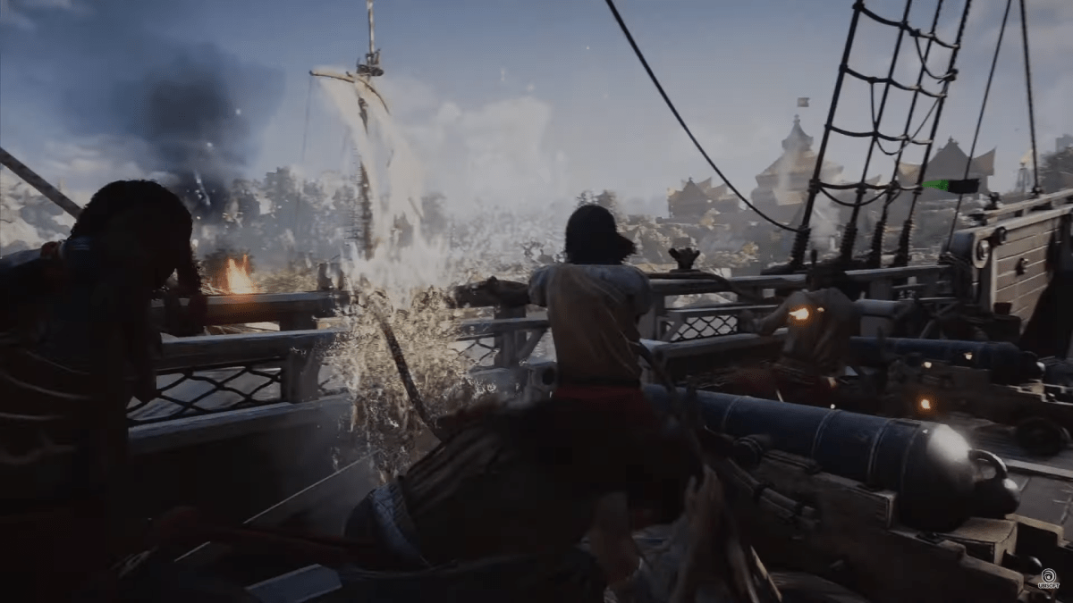 Ship crewmates boarding an enemy ship in Skull and Bones.