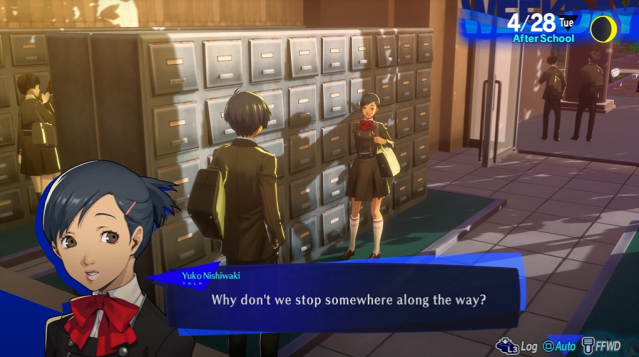 Image showing the first meeting with Yuko in Persona 3 Reload.