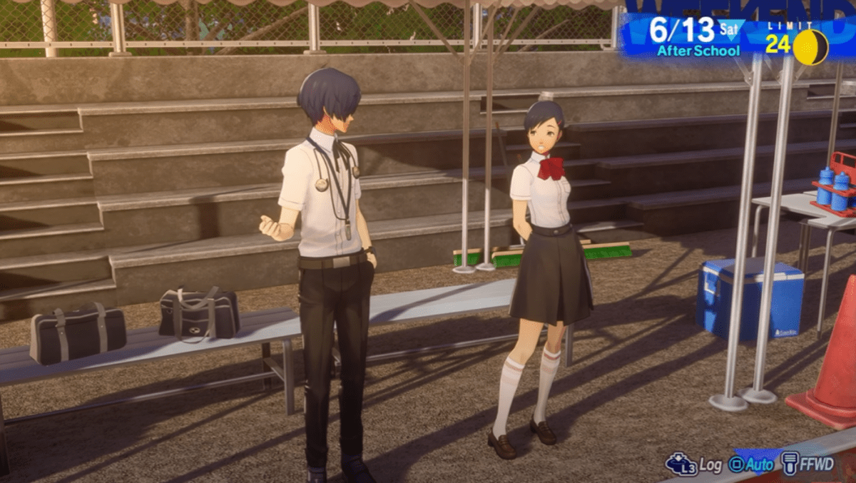 Image showing Yuko and the protagonist in Persona 3 Reload.