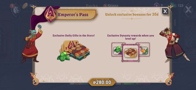Emperor's Pass rewards