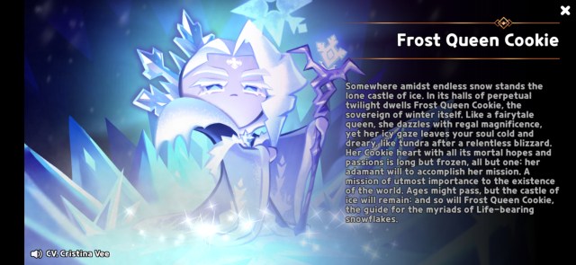 Frost Queen Cookie lore