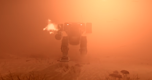 Exo Walker 44 Mech in Helldivers 2.