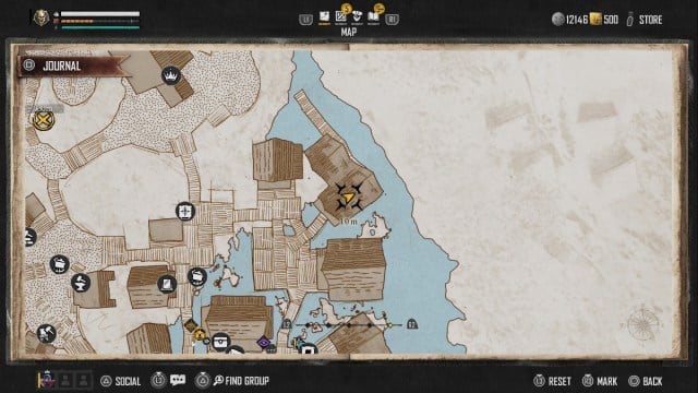 A screenshot of the Skull and Bones map showing Palka Buta's location.