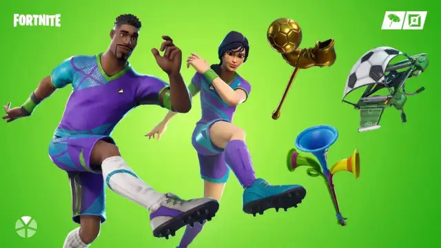 Picture showing the sweaty Soccer skins in Fortnite.