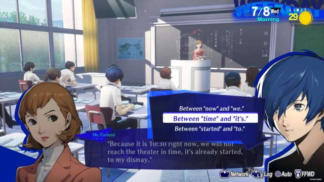 Where is the comma splice in the following sentence Persona 3 Reload