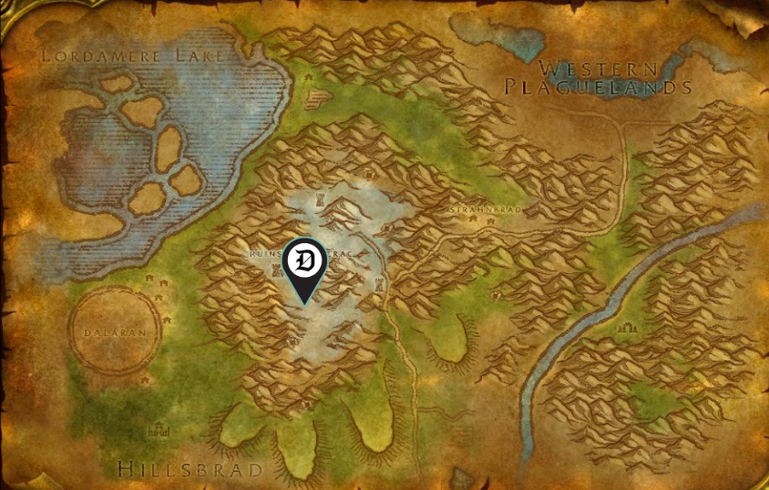 Image of the map of Alterac Mountains in WoW SoD.