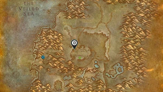 Highway Robbery quest location on the Desolace map in WoW Classic SoD